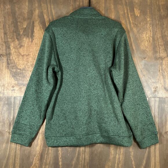Eddie Bauer Mens Sweatshirt Green Radiator Fleece Snap Mock Neck Long Sleeve L - Picture 10 of 12